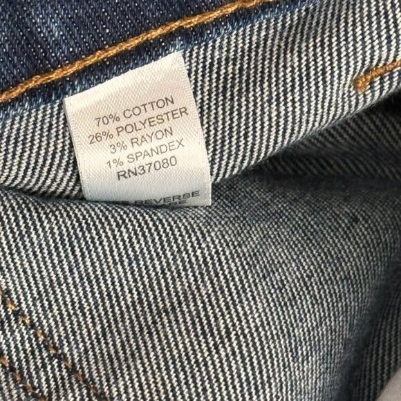 C.1948 Denim Mid-Rise Rhinestone Embellished Ankle Jeans Size 12 pockets stretch - Picture 4 of 12